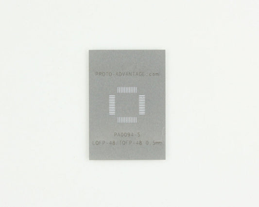 TQFP-48 (0.5 mm pitch, 7 x 7 mm body) Stainless Steel Stencil