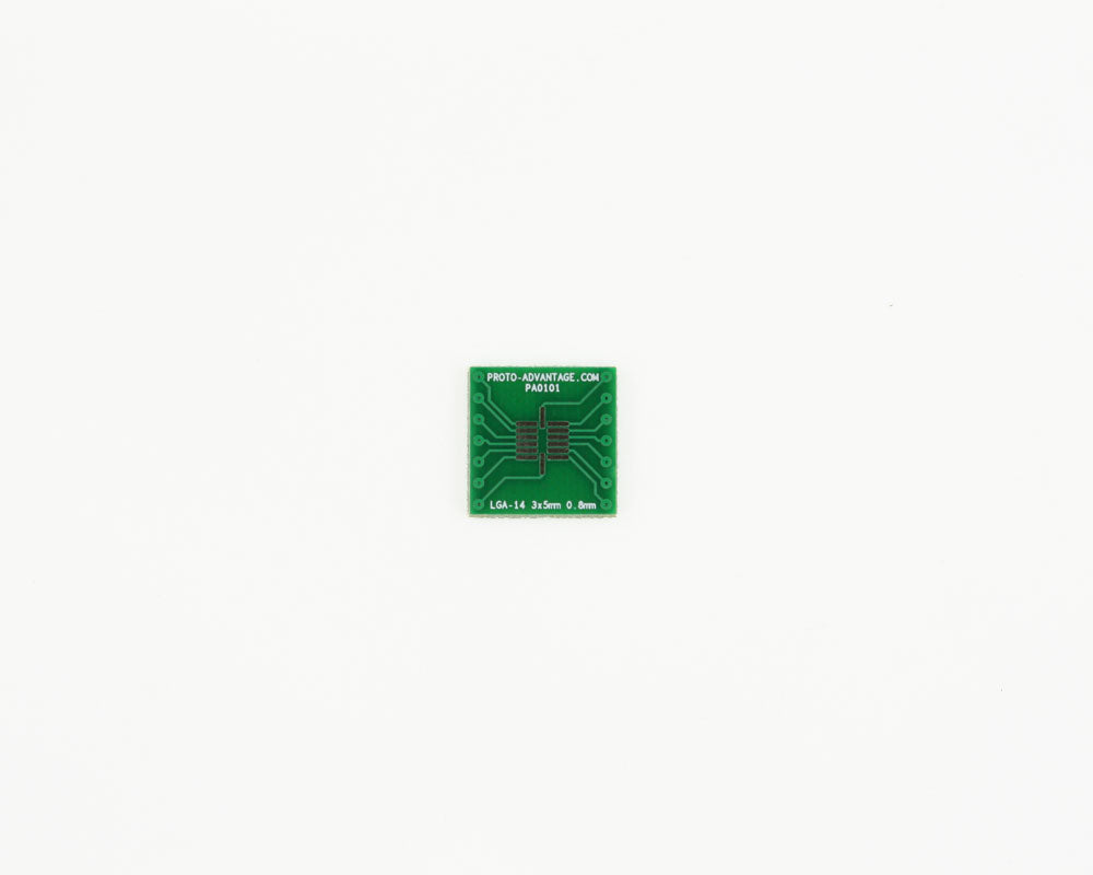LGA-14 to DIP-14 SMT Adapter (0.8 mm pitch, 3 x 5 mm body)