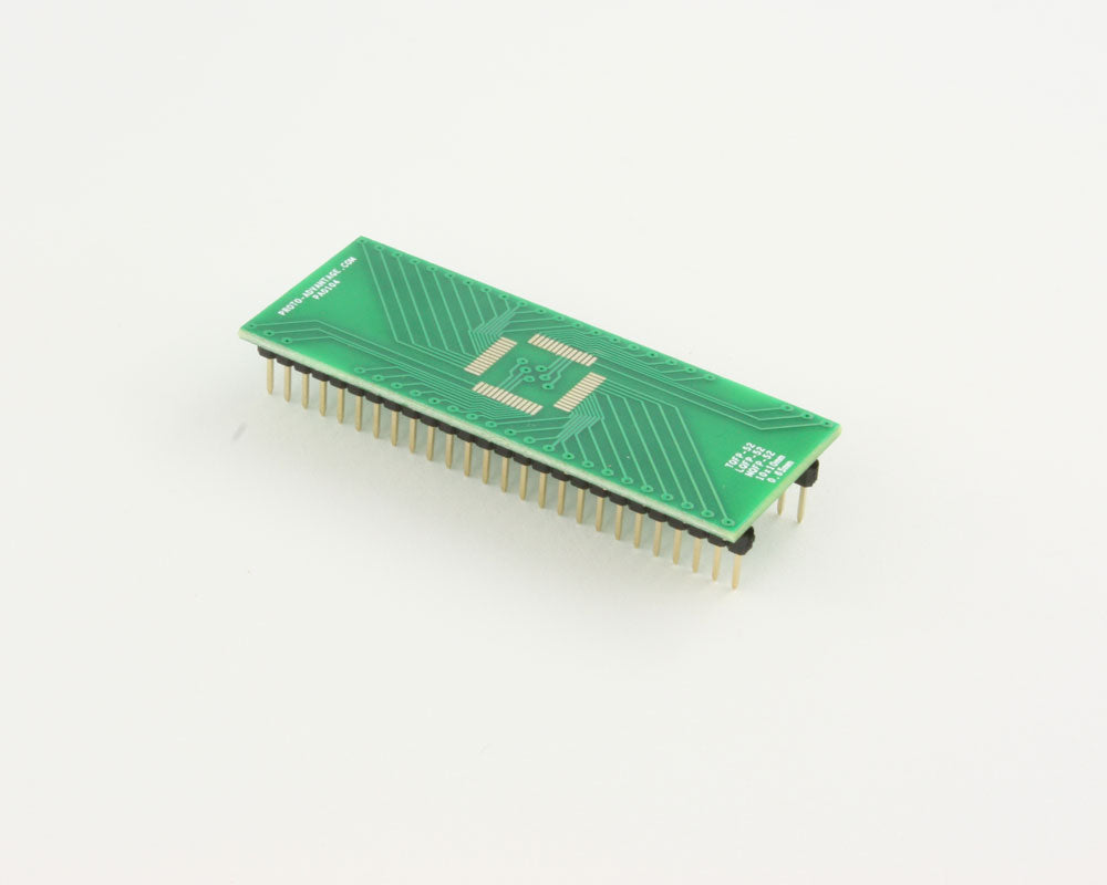 LQFP-52 to DIP-52 SMT Adapter (0.65 mm pitch, 10 x 10 mm body)