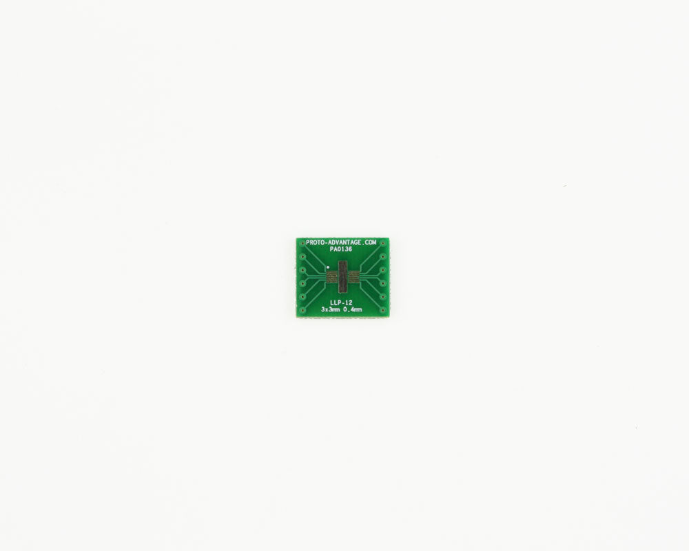 LLP-12 to DIP-12 SMT Adapter (0.4 mm pitch, 3 x 3 mm body)