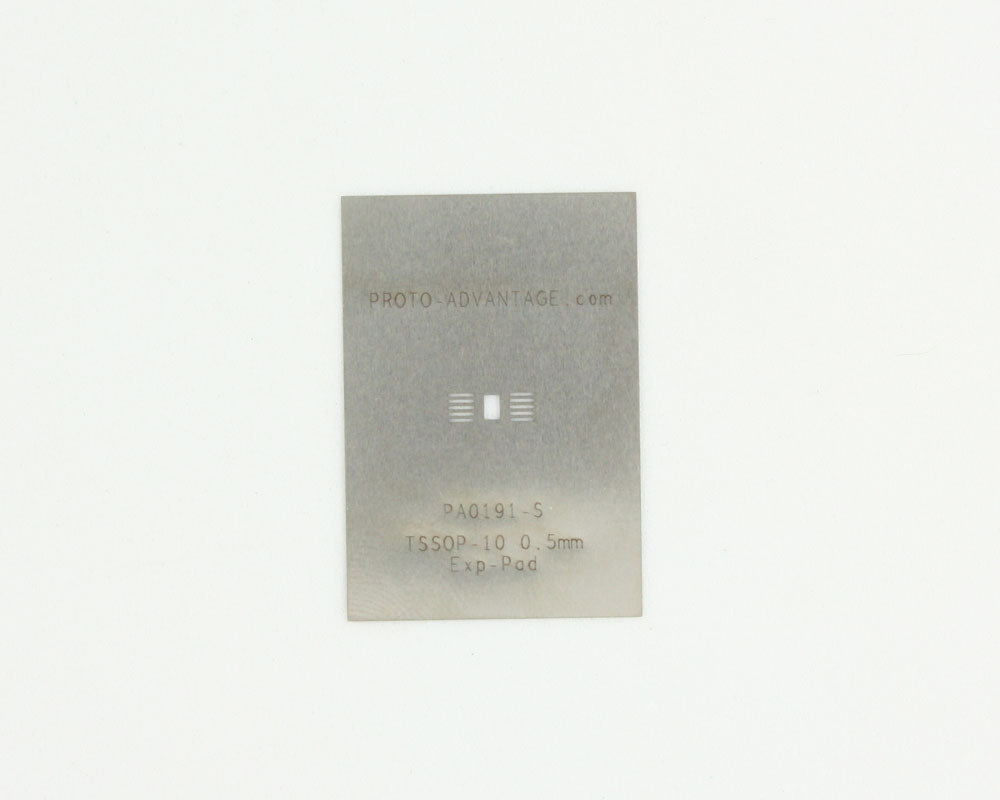 TSSOP-10-Exp-Pad (0.5 mm pitch) Stainless Steel Stencil