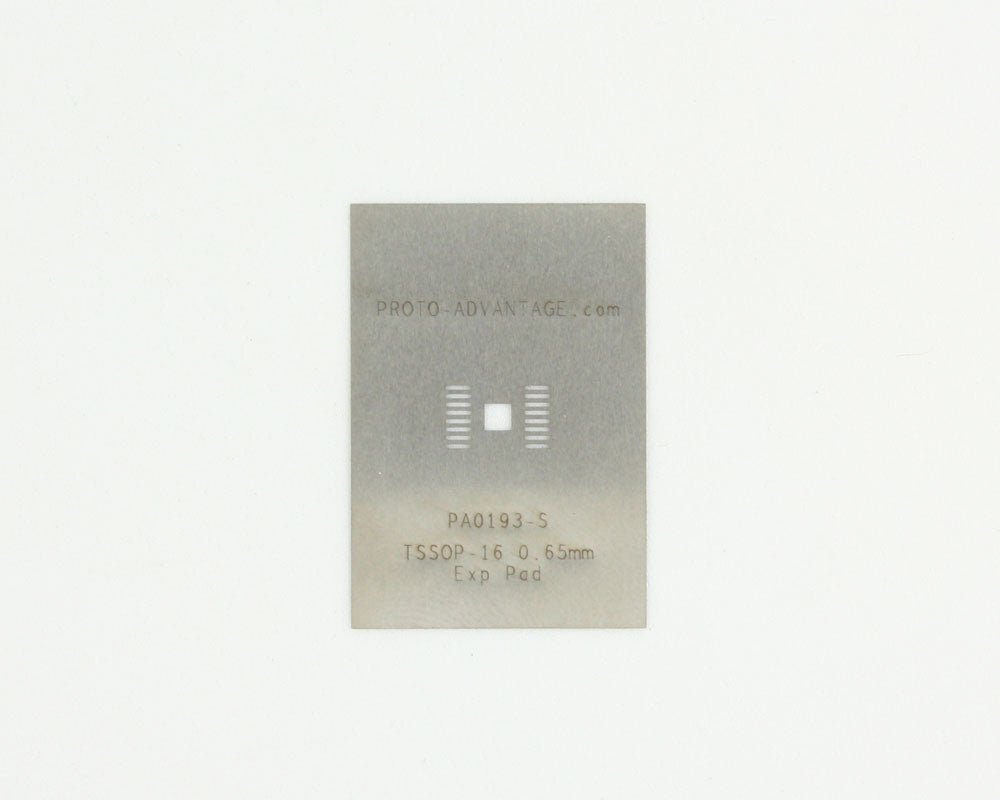 TSSOP-16-Exp-Pad (0.65 mm pitch) Stainless Steel Stencil