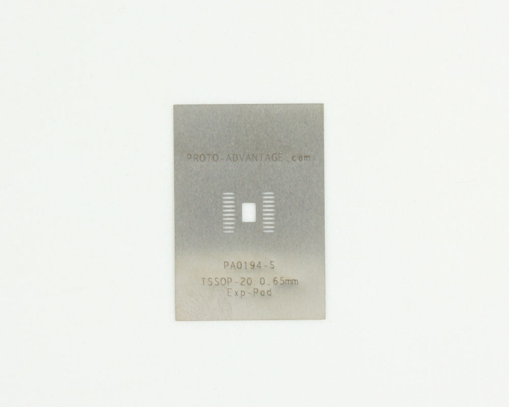TSSOP-20-Exp-Pad (0.65 mm pitch) Stainless Steel Stencil