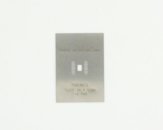 TSSOP-20-Exp-Pad (0.65 mm pitch) Stainless Steel Stencil