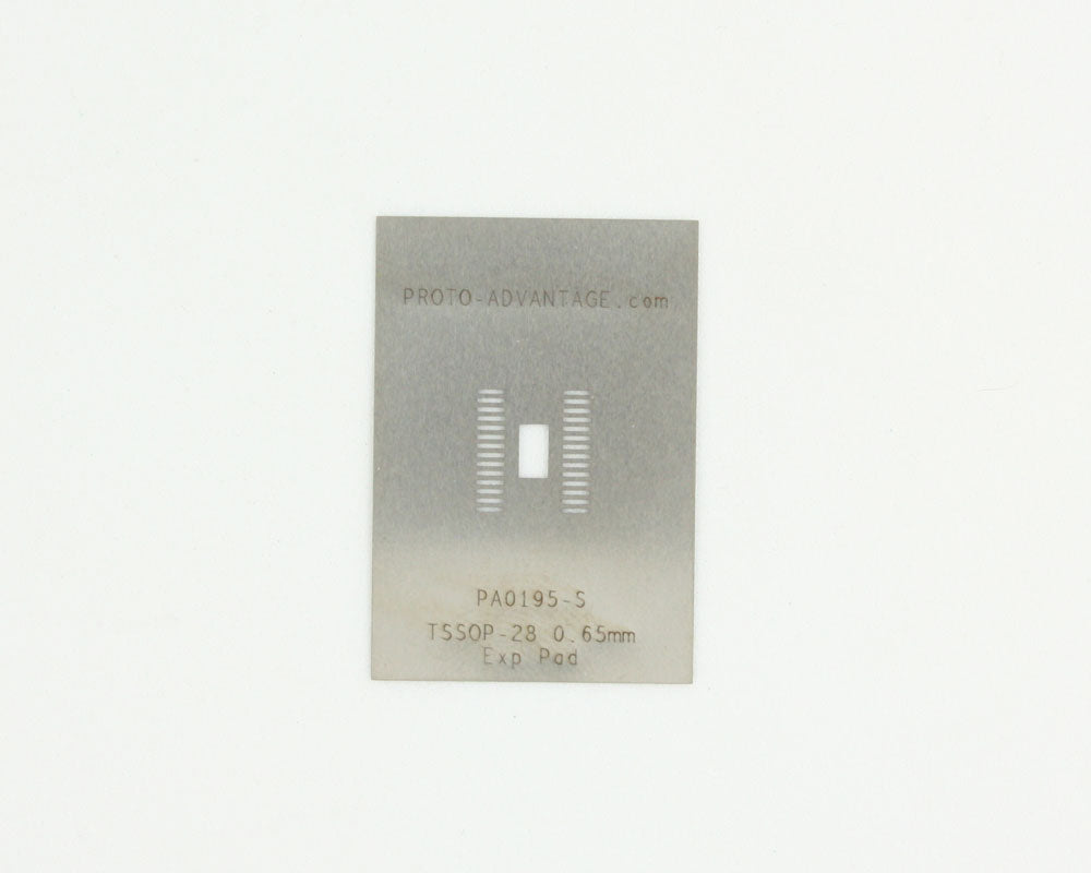 TSSOP-28-Exp-Pad (0.65 mm pitch) Stainless Steel Stencil