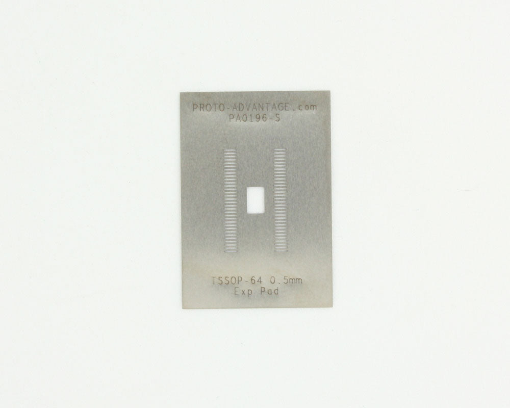 TSSOP-64-Exp-Pad (0.5 mm pitch) Stainless Steel Stencil
