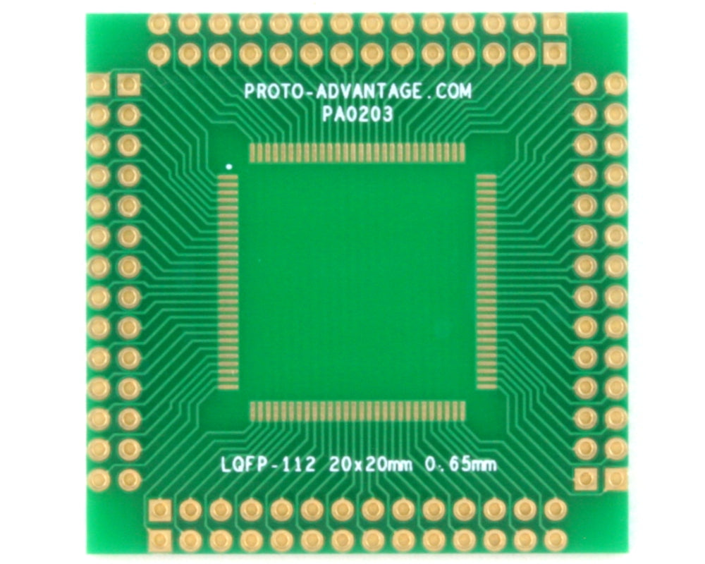 LQFP-112 to PGA-112 Adapter (0.65 mm pitch, 20 x 20 mm body)