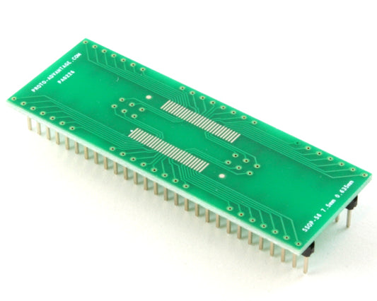 SSOP-56 to DIP-56 SMT Adapter (0.635 mm pitch, 7.5 mm body)