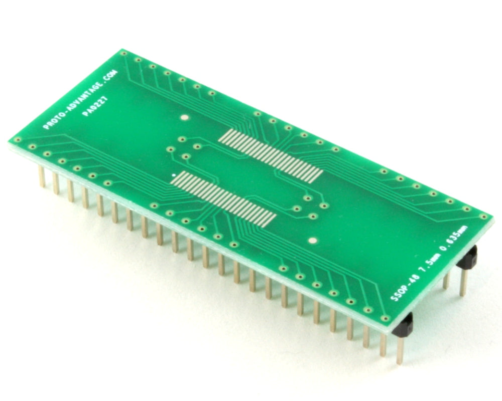 SSOP-48 to DIP-48 SMT Adapter (0.635 mm pitch, 7.5 mm body)