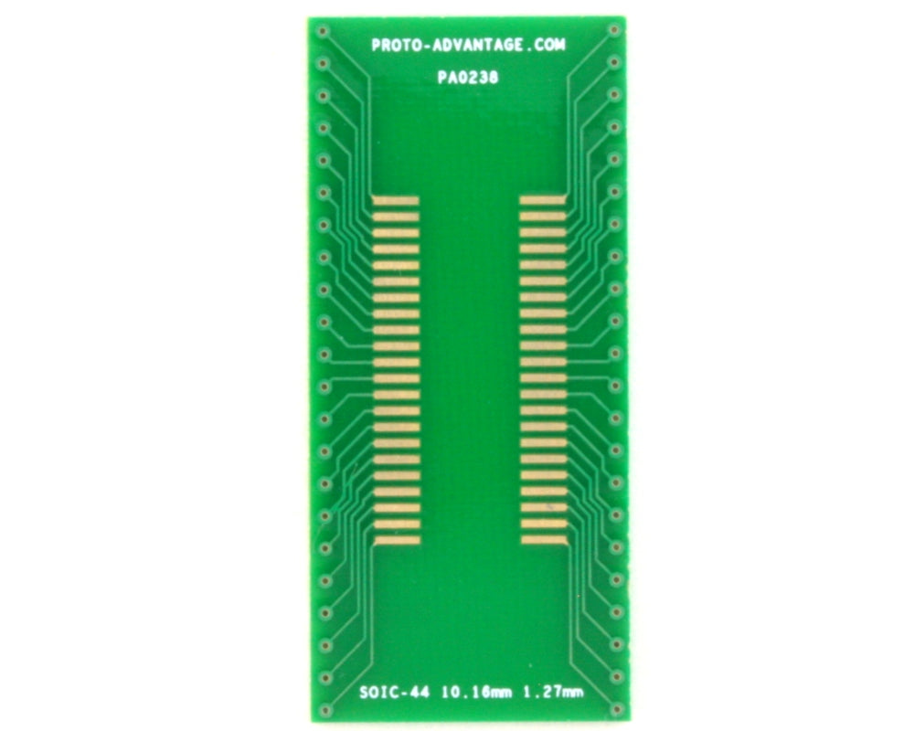 SOIC-44 to DIP-44 SMT Adapter (1.27 mm pitch, 10.16 mm body)