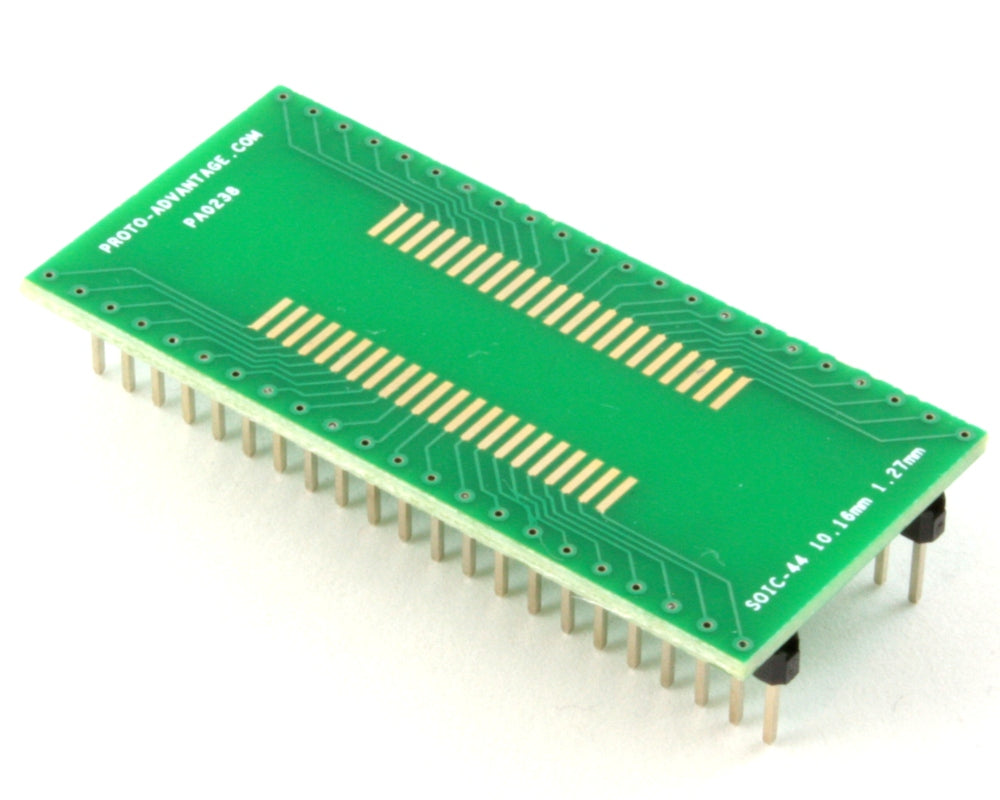 SOIC-44 to DIP-44 SMT Adapter (1.27 mm pitch, 10.16 mm body)
