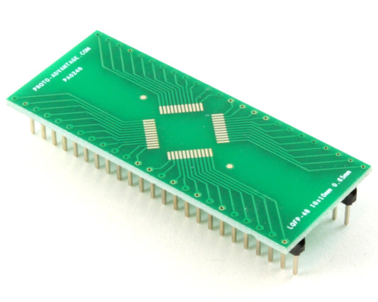 LQFP-48 to DIP-48 SMT Adapter (0.65 mm pitch, 10 x 10 mm body)