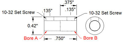 Shaft Coupler - 1/4" to 3mm